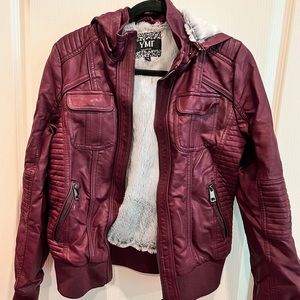Maroon Leather Jacket